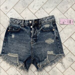 Wild Fable Dark Blue Distressed Jean Shorts